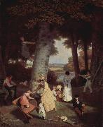Jacques-Laurent Agasse An Agasse painting oil painting on canvas